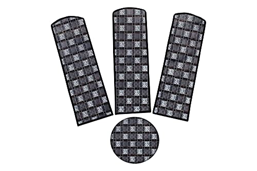 Image of Stylista Waterproof & Dustproof Three Blade Ceiling Fan Cover with attachable Enclosure Set of 3 Fan Covers Basketweave Pattern Grey