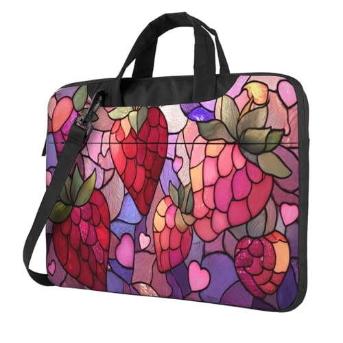 Protegez votre PC 15,6 contre les chocs avec cette sacoche rembourrée fraises rose