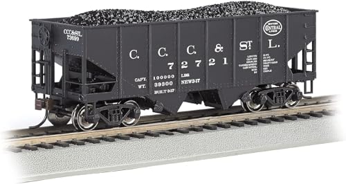 Bachmann Trains - 55 TON 2-Bay USRA Outside BRACED Hopper with Removable Erie Load -NYC - Big Four #72721 - HO Scale