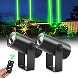 CO LIGHT Whipless LED Whip Lights for UTV/ATV/SXS 2PCS Green Spot Beam Pods with Remote Controller Off Road Chase Lights Compatible with RZR Can-Am Maverick X3 Dune Buggy Golf Cart Truck etc