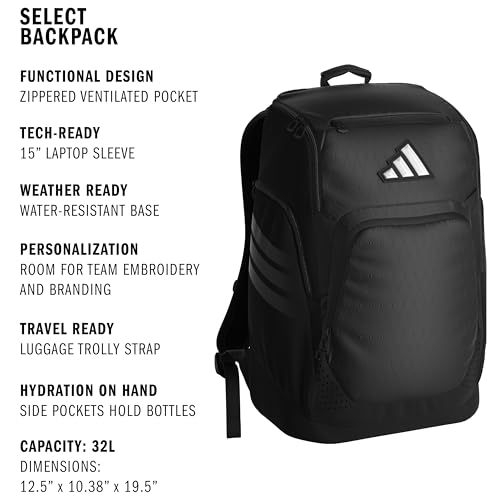 Image of adidas Select Basketball Backpack for Practice, Gym and Travel, 32L