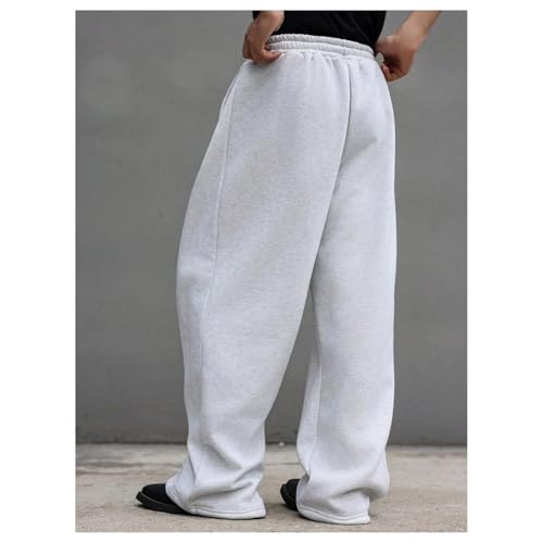 Mens Baggy Sweatpants Open Bottom Wide Leg Sweat Pants with Pockets Big and Tall Loose Cotton Joggers Y2k Streetwear3