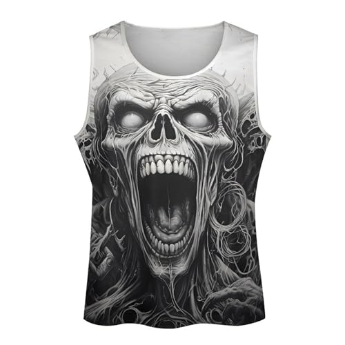 Skull Shirts for Men Novelty Mens Skull Tank Top Big and Tall Tank Tops Graphic Tees Shirt4