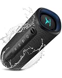 Caixa de Som Bluetooth Portátil GoFree2, Caixinha de Som Potente de 40W Máx com Graves Profundos, IP67 à Prova D'Água, 12H Bateria, Conexão USB e Bluetooth 6.0, Luzes LED para Praia, Piscina e Outdoor