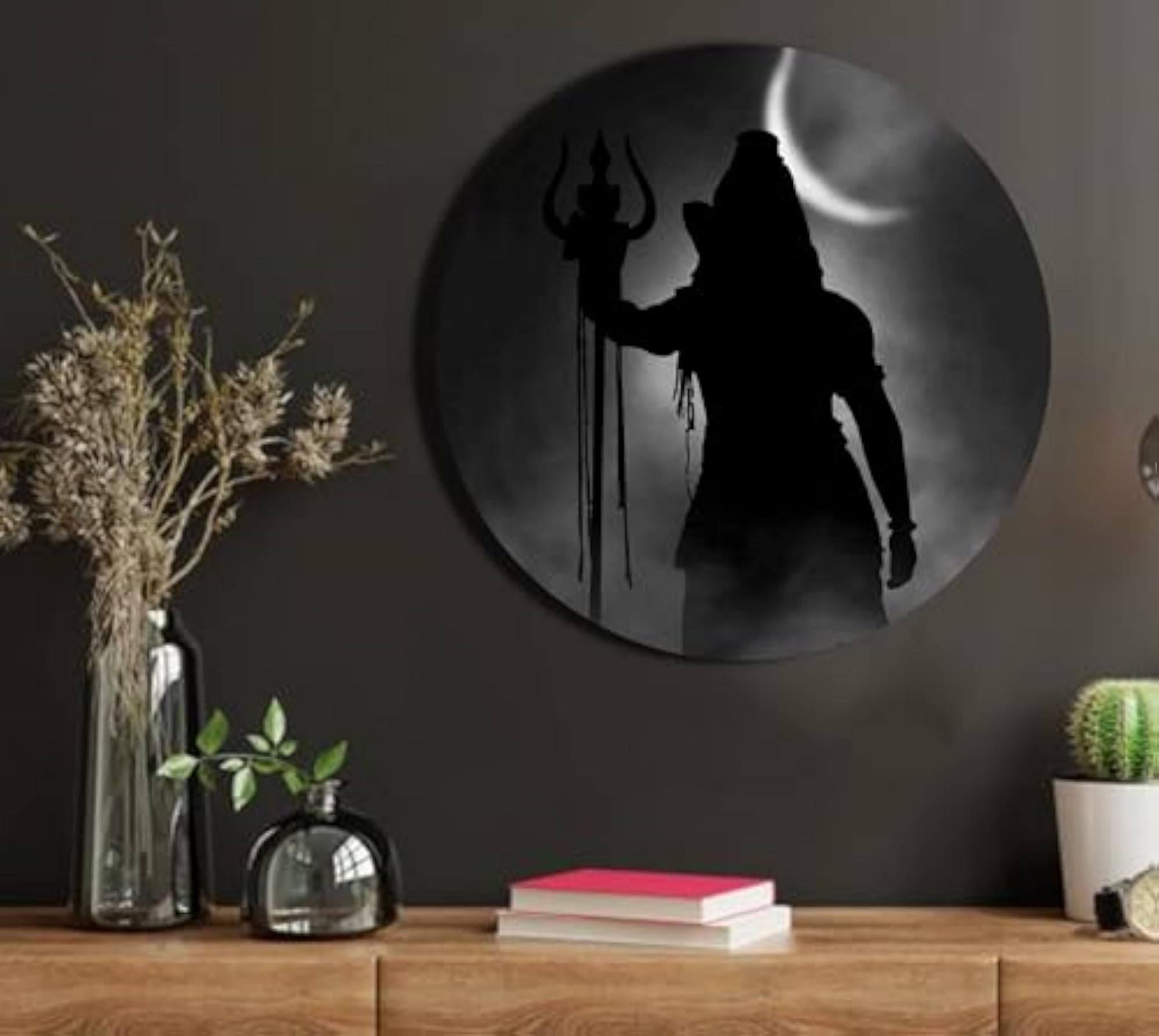 Lord Shiva Art Plate, Decorative Ceramic Gift
