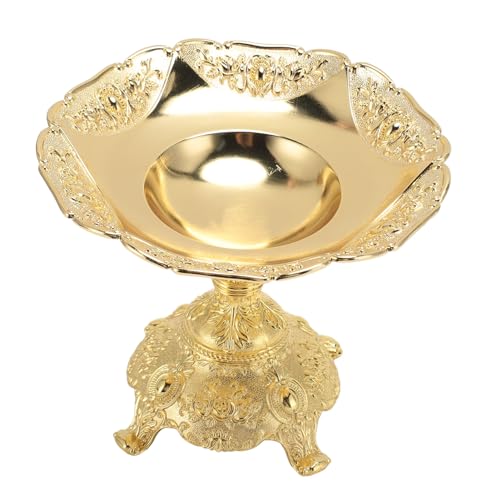 ZIZEV European Fruit Tray, Metal Food Serving Tray Easy to Clean with Base for Storage (Gold) by ZIZEV - Used condition - Image 5