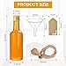 Voittozege 100 Pcs 1.7 oz Mini Liquor Bottles,Airtight Shot Bottles with Caps 10 Pcs Funnels 100 Pcs Kraft Tags and 65 ft Rope,Little Spirit Bottle for Cocktail,Party Favors,Weddings (gold Cap)