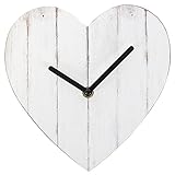wanduhr herz Uhr Herzform, weiß something different Shabby Chic weiß Herzform MDF Uhr