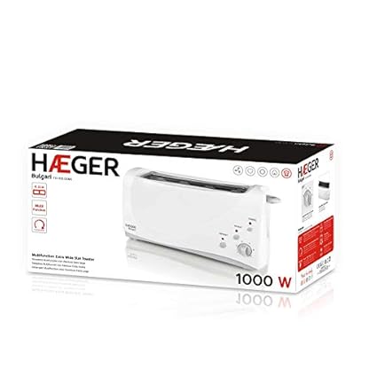 'HÆGER BULGARI - 1000W Multifunktions-Toaster, Weiß – Bild 3