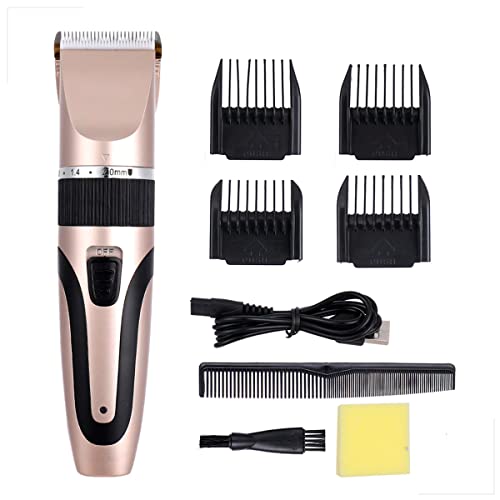 Kit Máquina de Tosa Higiênica Kemei KM-1053 Pet Profissional + Acessórios para Cães Gatos, USB