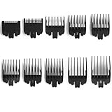 10 PCS Clipper Guards, Hair Clipper Comb Replacement Guards Set, Compatible with Wahl and Most Clippers, 10 Sizes for Various Hair Trimming Lengths, Durable Accessories for Home and Professional Use