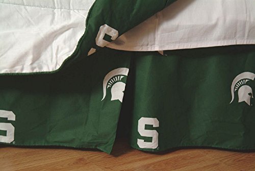 College Covers Everything Comfy Michigan State Spartans Dust Ruffle Bed Skirt, King