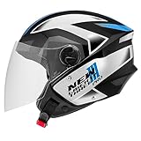 CAPACETE ABERTO PRO TORK NEW LIBERTY 3 PRO BRILHANTE PRETO – AZUL TAM. 58
