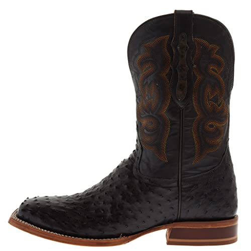 Tony Lama Men Moore Umber Brown Full Quill Ostrich 11in. Umber Top3