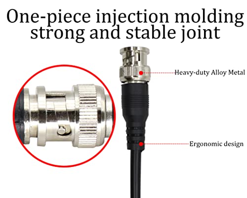 Hcfeng Bnc To Rca Adapter Cable Rca Male To Bnc Male 75 Ohm Coaxial Composite Video Connector Cable Rg59U Bnc Male To Rca Male Video Cable For Surveillance Cctv Camera System[2Pack/3.3Ft] #TOP7