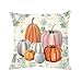 Sumeiwilly 1er Pack Halloween Kissenbezug 45x45cm Kürbis Drucken Sofa Kissen Baumwollleinen Zierkissenbezüge Dekokissen Wurfkissenbezug Lendenkissen