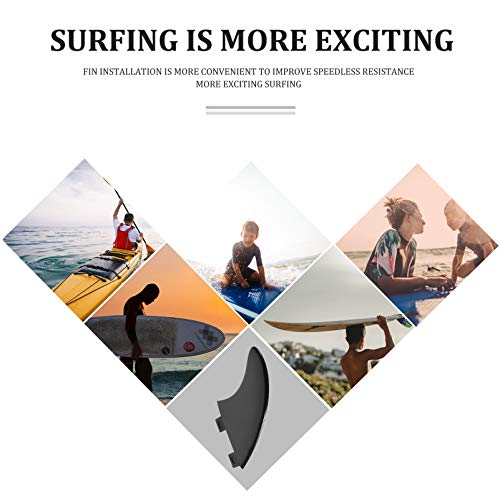 BESPORTBLE 3Pcs Surf & SUP Fin Fin Centro para Paddleboard Prancha Longboard Fin Único Acessório de