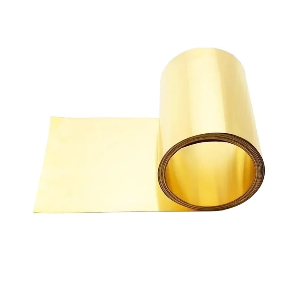 QZDIANGE 1M Brass Foil Plate,10Cm Wide Thin Brass Sheet Strip/0.05Mm