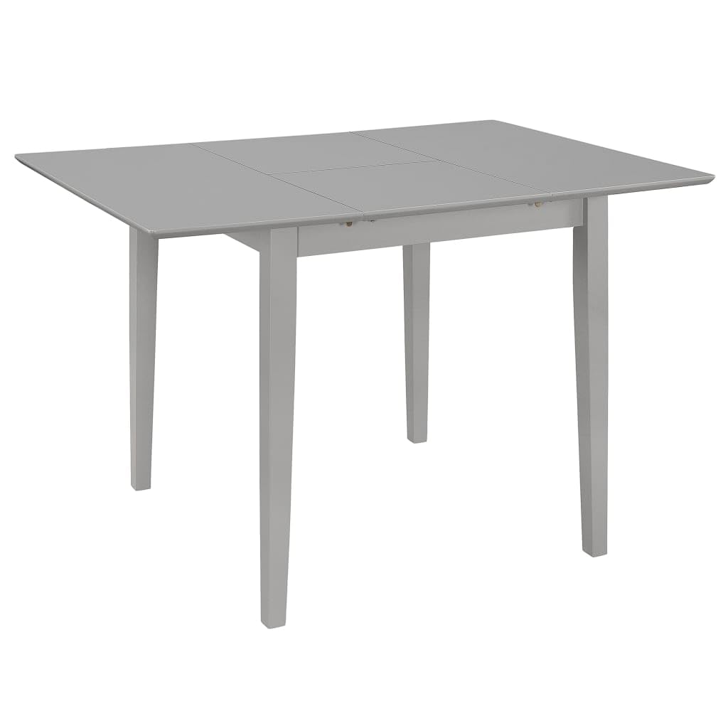 Generisch Ensemble de salle à manger 3 pièces, table extensible, 2 chaises, gris