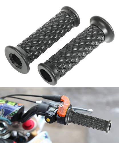 Flaconi 2PCS Puños Moto,Puños para Moto,Manillar de Goma,Puño Moto Universal,Motocicleta Manillar,Goma Antideslizante,Puños Motocicleta Antideslizantes Puños De Goma,para Motos, Bicicleta(Negro)