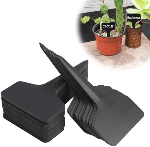 100 Étiquettes De Jardin En Plastique Type T – Marqueurs De Plantes Réutilisables Avec Stylo Étanche – Pour Potager, Plantes Grasses Ou Semis