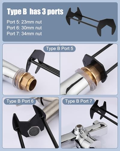 NIHESIM 2Pcs Bath Taps Spanner Basin Wrench Under Sink Plumbing Tool, Easy Around The Base - Image 4