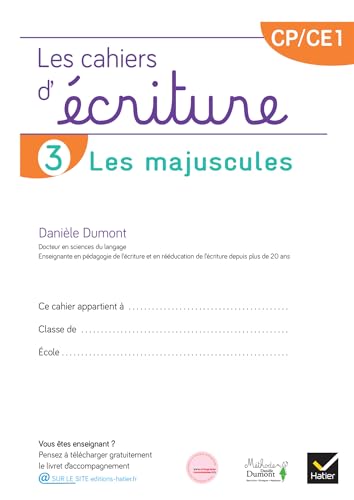 Les cahiers d'écriture CP-CE1 - Éd. 2025 - Cahier n° 3 Les majuscules – vue 4