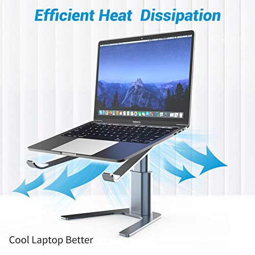 Laptop Ständer，Höhenverstellbar Notebook Ständer, Ergonomischer Aluminiumlegierung Belüftung Kühlung Laptophalter für MacBook, Dell, Lenovo,HP, Samsung, Acer und Huawei Laptop(10-17.3 )