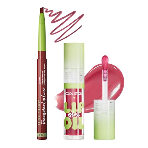 LYNEMOGA Lip Liner Pale Dusty Rose Lip Oil Gloss Click