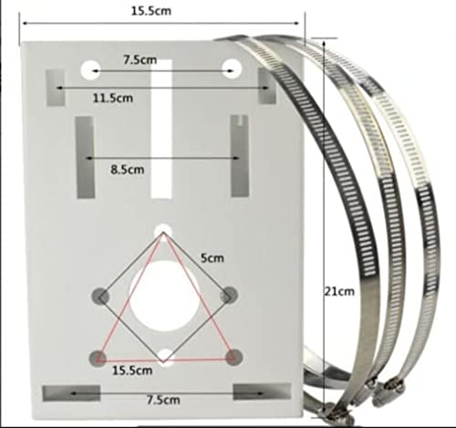 Image of CCTV PTZ Camera Pole Mounting Clamp /Bracket with 3 Nos. 200 MM SS Rings, for Indoor & Outdoor Usage, Universal Compatible with 1MP to 12MP Resolution Camera