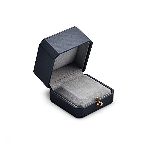 Oirlv Luxury Leather Ring Box Weeding Proposal Engagement Ring Bearer Gift Case