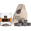 Premium Whisky Stones Gift Set met 12 stuks stenen en tas. Whisky, Bourbon, Cognac, Scotch, Gin, wijndrank. marmer…