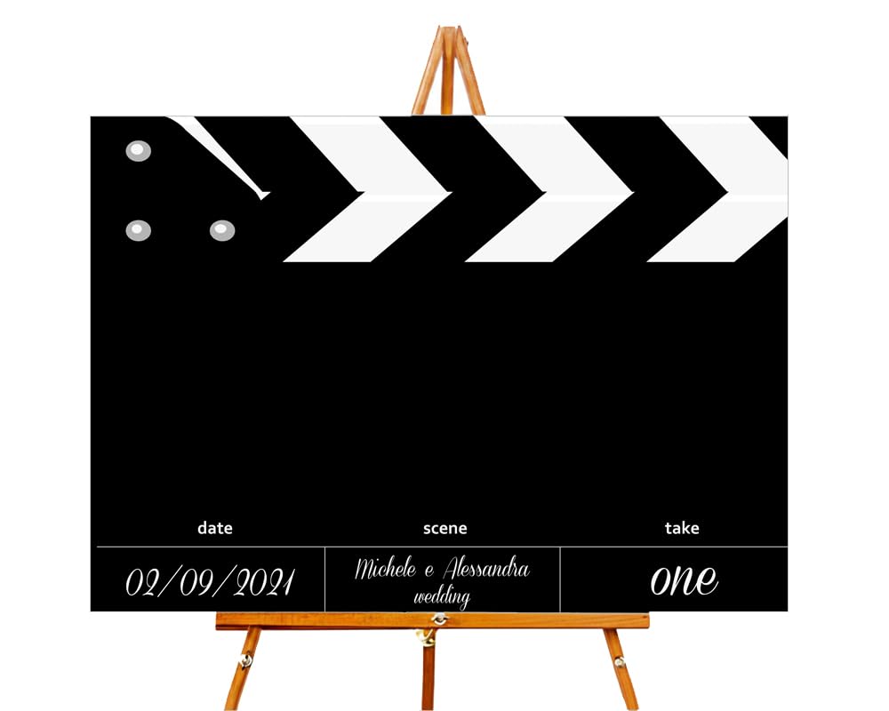 Tableau de mariage - pannello rigido di base per matrimonio ciak cinema