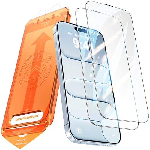 Image of 2 Pack for iPhone 17 Air Screen Protector, [9H Hardness] Tempered-Glass Screen Protector, Full Coverage Tempered Glass Film with Easy Installation Tool, HD Clear, Scratch Resistant