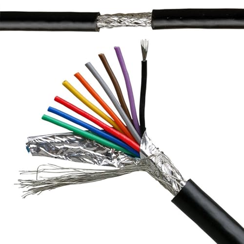 Câble blindé à 8 conducteurs anti-interférence en cuivre étamé avec blindage tressé PVC