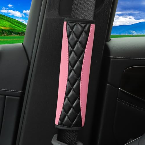 image for Mandark 2PCS Car Seat Belt Covers, Soft Leather Vehicle Seatbelt Strap