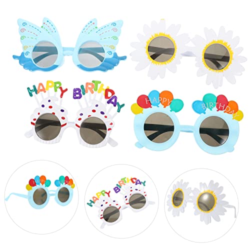 ifundom 4 Pçs Óculos Engraçados De Aniversário Óculos Infantis Chapéu De Aniversário Bolo Infantil P