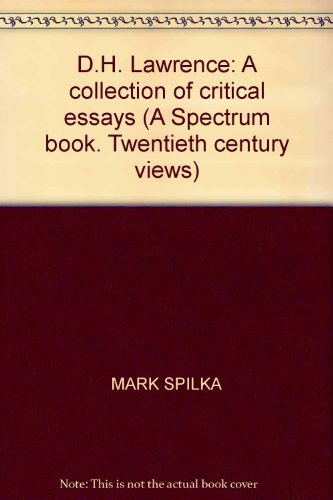 D.H. Lawrence: A collection of critical essays ... B0007HKPJW Book Cover