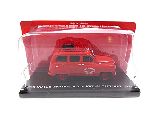 OPO 10 - Utility 1:43 compatible with Renault Colorale Prairie Pompiers 4X4 break Incendie (UTR32), Red - Image 2