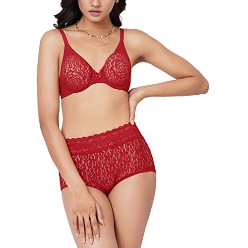 Image of Wacoal Women's Halo Lace | Non Padded | Wired |Full Cup| Bridal Wear | Plus Size | Lace Bra