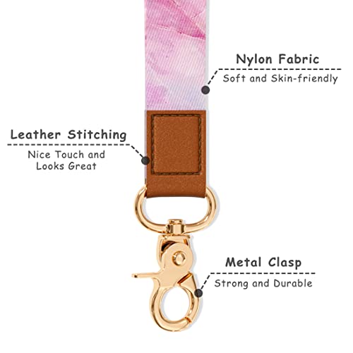 Image of Wrist Lanyard Key Chain, Cute Wristlet Strap Keychain Holder for Women Men Car Keys ID Badges Card Wallet Phone Camera