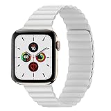 INI Compatible with Apple Watch Band 44mm 42mm Short - Enhanced Adjustable Leather Strap with...
