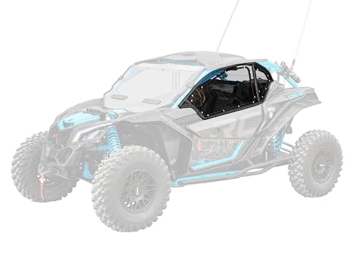 SuperATV Hard Cab Enclosure Upper Doors Compatible with 2017+ Can-Am Defender, See Fitment, Made from Polycarbonate, 250x Stronger Than Glass, XR Optic Hard Coating, Secure Seal Technology
