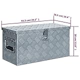 vidaXL Aluminiumkiste 61,5×26,5x30cm Alu Box Koffer Werkzeugbox Transportkiste - 8