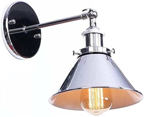 Lámpara de pared ajustable cromada con brazo articulado plegable de metal retro