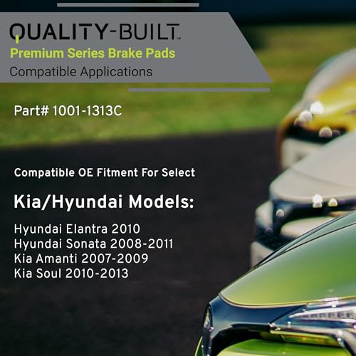 QUALITY-BUILT Rear Ceramic Brake Pads, Premium 1001-1313C, Compatible with 2007-2013 Hyundai/Kia (Amanti,Elantra,Sonata,Soul) by Quality-Built - Used condition - Image 3