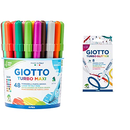 Feutres Giotto Turbo Maxi pour le dessin à l'école et à la maison