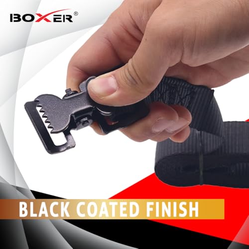 BoxerTool 1" x 6ft Alligator Clip All-Purpose Lashing Strap, Alligator Thumb Buckle Cargo Secure Utility Webbing, Coolers, Luggage, ATV, Camping, Storage
