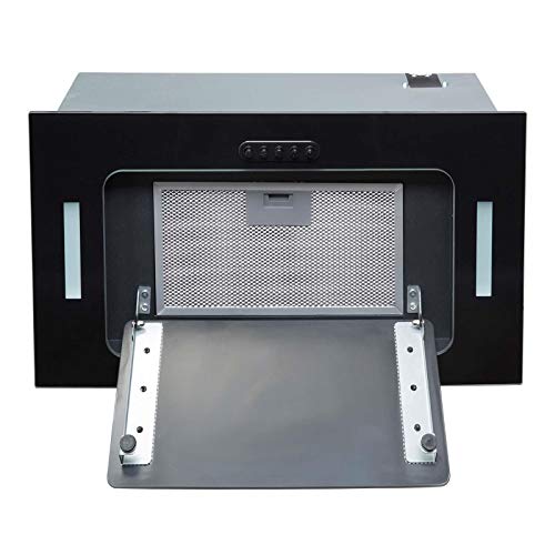 SIA UCG52BL 52cm Black Glass Built-In Cupboard Cooker Hood Fan Extractor with Filter - Image 4