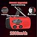Solar Emergency Hand Crank Weather Radio, AM/FM NOAA Portable Radio with 2000mAh Battery Phone Charger, SOS Alarm & Solar Power LED Flashlight for Camping, Emergency